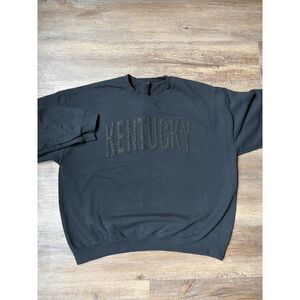 Black Kentucky Embroidered Crewneck Sweatshirt